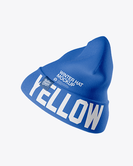 Download Beanie Hat Mockup Side View In Apparel Mockups On Yellow Images Object Mockups