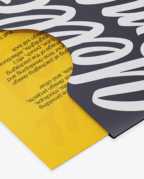 Business Card in Cover Mockup - Half Side View