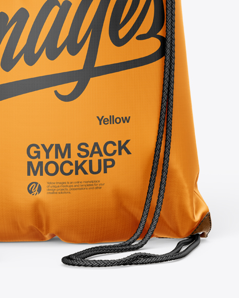 Download Gym Sack Mockup Back View In Apparel Mockups On Yellow Images Object Mockups