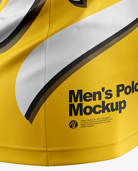 Download Men S Polo Mockup Side View In Apparel Mockups On Yellow Images Object Mockups PSD Mockup Templates