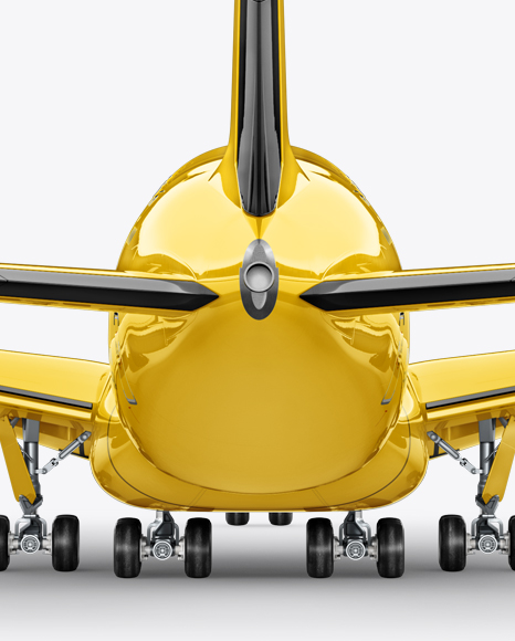 Download Aircraft Mockup Back View In Vehicle Mockups On Yellow Images Object Mockups