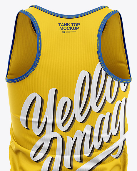 Download Women S Racerback Tank Top Mockup Back View In Apparel Mockups On Yellow Images Object Mockups