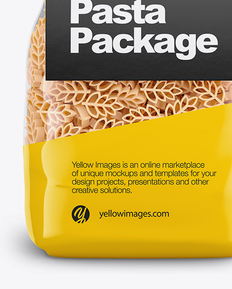 Download Spighe Pasta with Paper Label Mockup - Front View in Bag ...