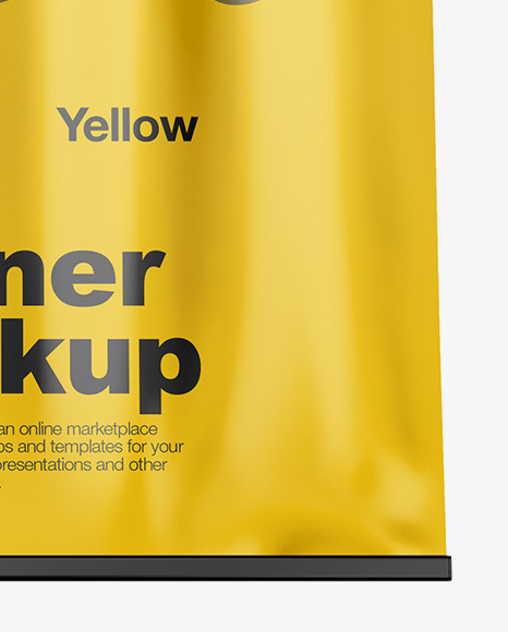 Glossy Banner Mockup   Front View PSD #1