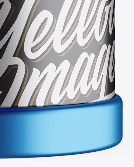 Matte Metallic Jar Mockup   Front View PSD #4