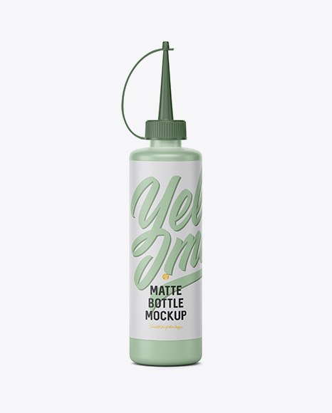 Matte Plastic Bottle Mockup In Bottle Mockups On Yellow Images Object Mockups