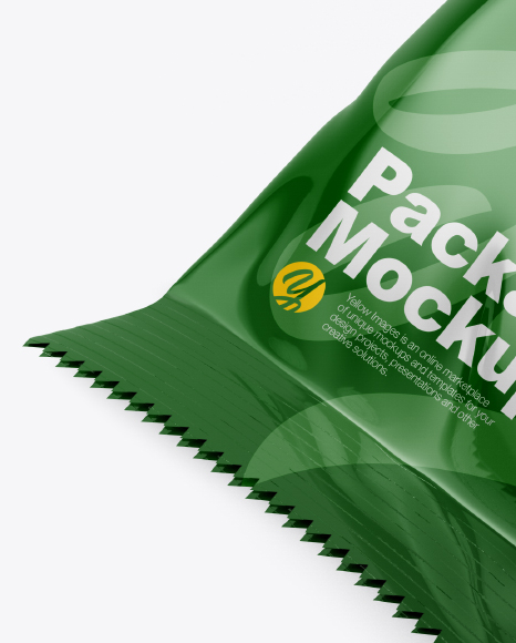 Triangular Package Mockup - Half Side View