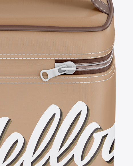 Cosmetic Bag Mockup - Back View (High-Angle Shot)