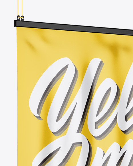 Glossy Banner Mockup   Half Side View PSD #2