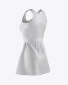 Women’s Tennis Dress Mockup - Back Half Side View