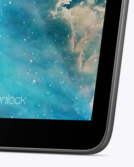 Vertical iPad Mockup - Half Side View