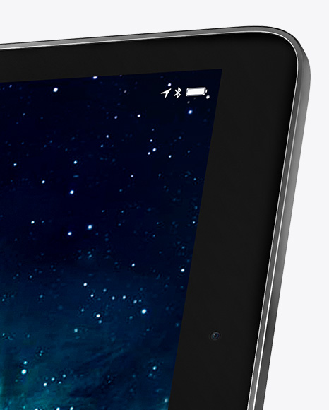 Horizontal iPad Mockup - Half Side View