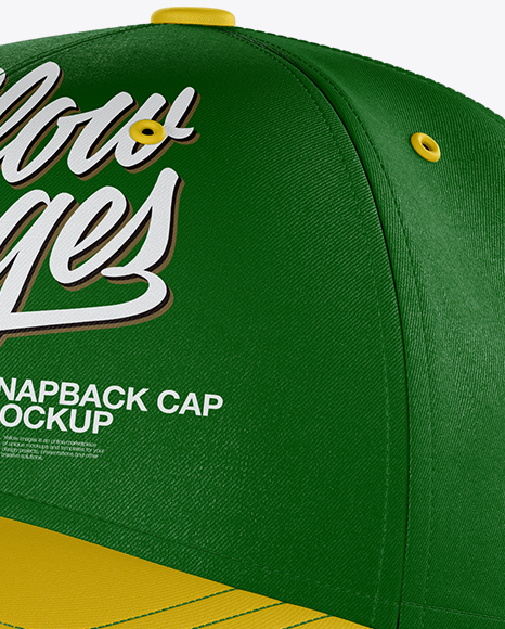 Download Snapback Cap Mockup - Half Side View in Apparel Mockups on ...