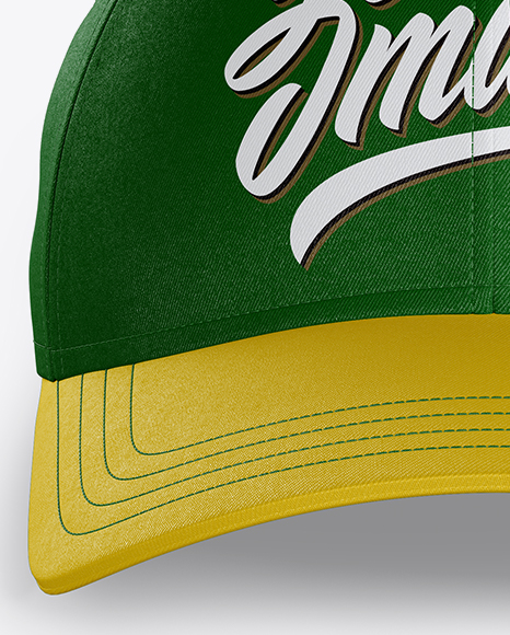 Download Snapback Cap Mockup Front View In Apparel Mockups On Yellow Images Object Mockups PSD Mockup Templates