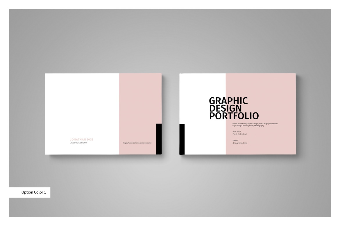 elegant graphic design portfolio print