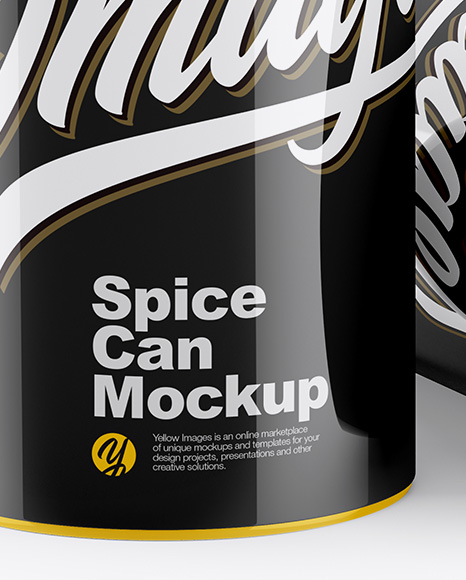 Download Two Glossy Spice Cans Mockup In Tube Mockups On Yellow Images Object Mockups Yellowimages Mockups