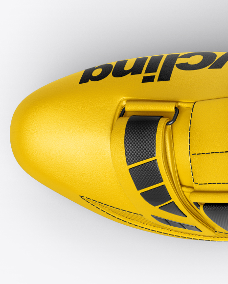 Cycling Shoe Mockup Top View In Apparel Mockups On Yellow Images Object Mockups