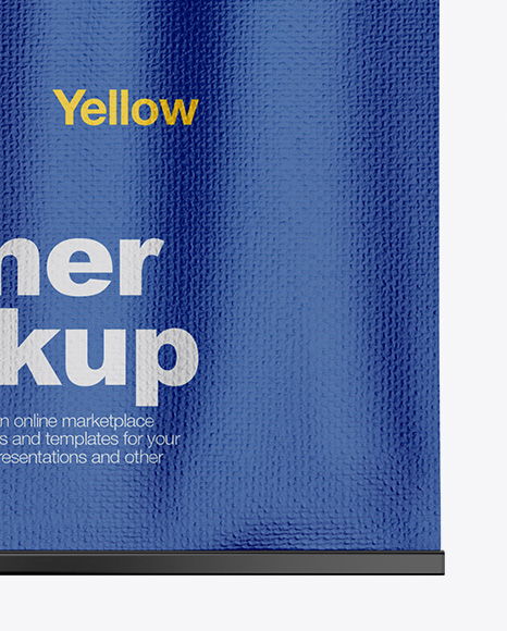 Textured Banner Mockup   Front View PSD #1