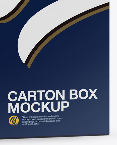 Carton Box Mockup   Half Side View PSD #4