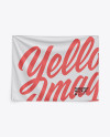 Home Decor Wall Tapestry Mockup - Textile Fabric Banner