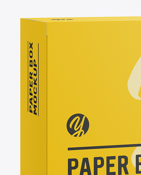 Download Matte Box Mockup Half Side View In Box Mockups On Yellow Images Object Mockups Yellowimages Mockups