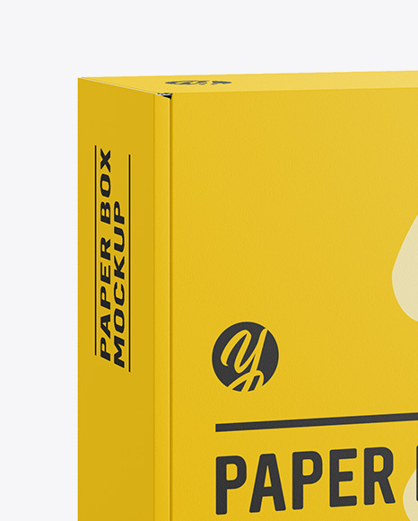 Download Matte Box Mockup Half Side View In Box Mockups On Yellow Images Object Mockups