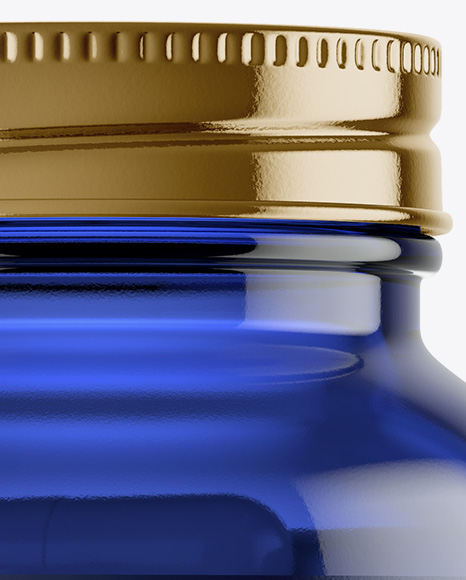 Blue Glass Bottle With Pills Mockup PSD #2