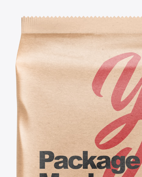 Download Kraft Package Mockup - Front View in Bag & Sack Mockups on ...