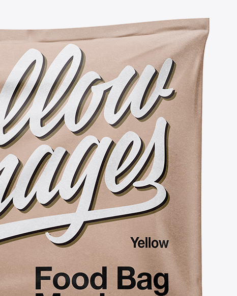 Kraft Food Bag Mockup PSD #2