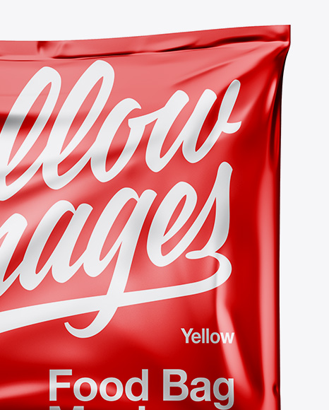 Metallic Food Bag Mockup PSD #2