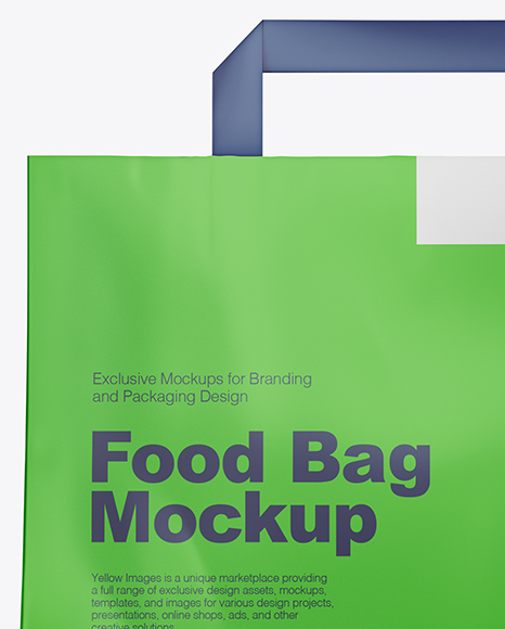 Matte Food Bag Mockup Front View In Bag Sack Mockups On Yellow Images Object Mockups