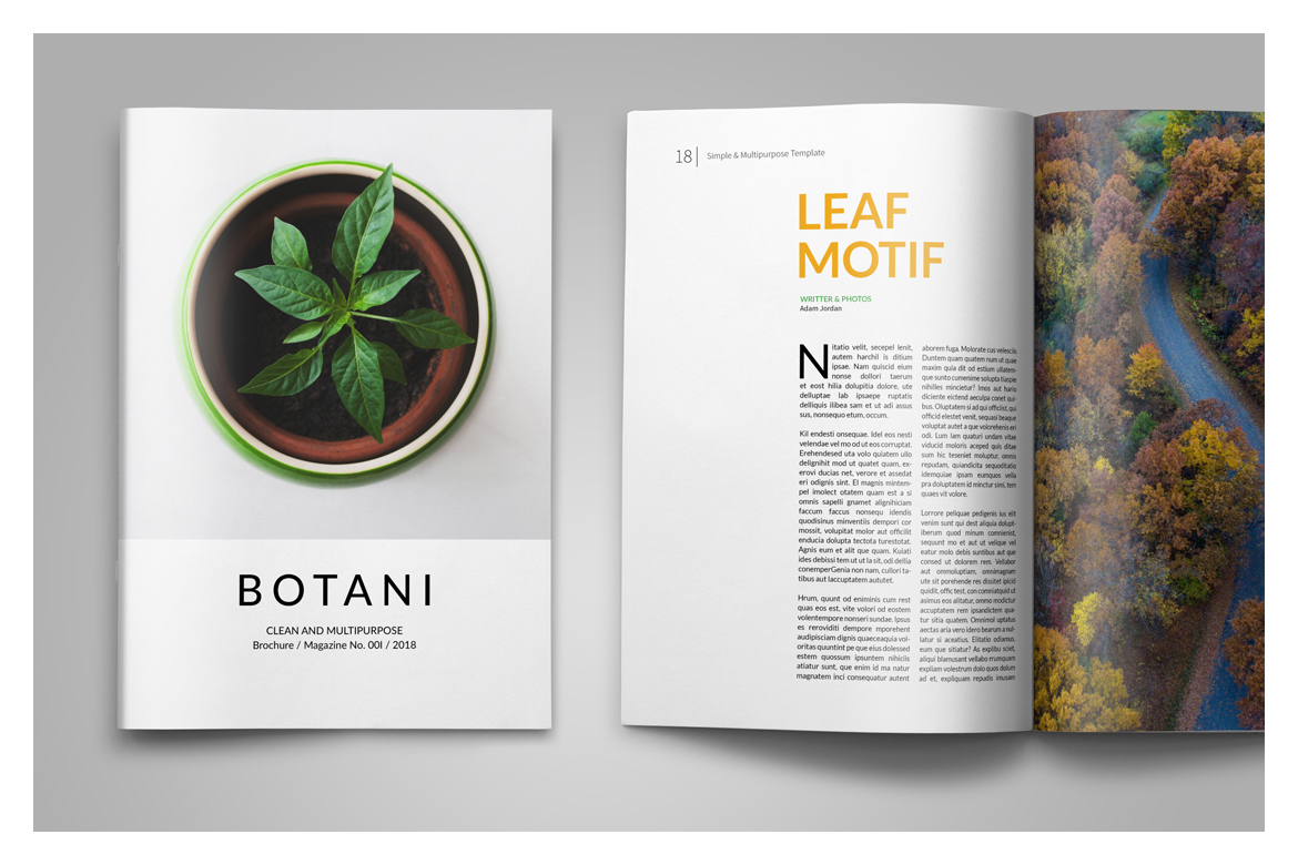 Botani Magazine In Magazine Templates On Yellow Images Creative Store