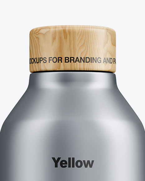Metallic Bottle Mockup PSD #2