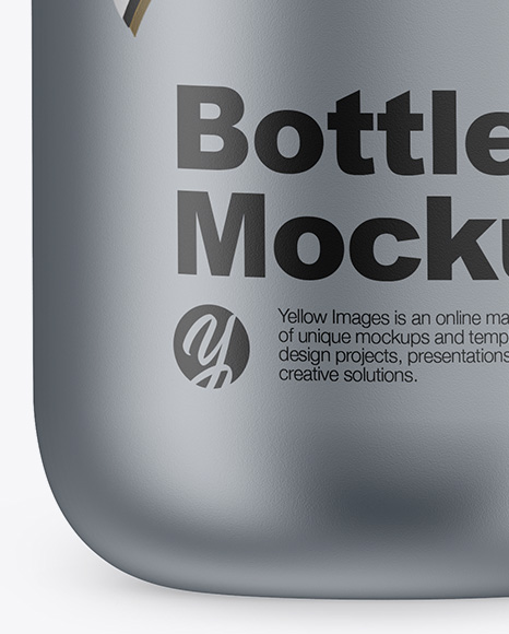 Metallic Bottle Mockup PSD #7