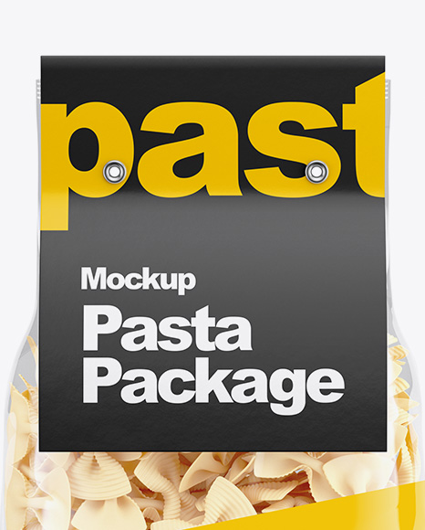 Download Fiocchi Rigati Pasta With Paper Label Mockup Front View In Bag Sack Mockups On Yellow Images Object Mockups Yellowimages Mockups