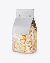 Fiocchi Rigati Pasta with Paper Label Mockup - Half Side View