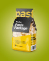 Fiocchi Rigati Pasta with Paper Label Mockup - Half Side View