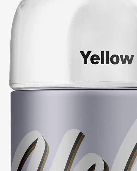 Metallic Bottle With Water Mockup PSD #1