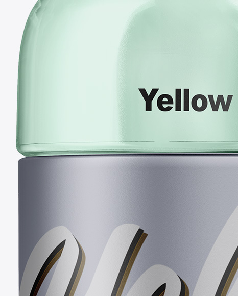 Metallic Bottle With Liquid Mockup PSD #6