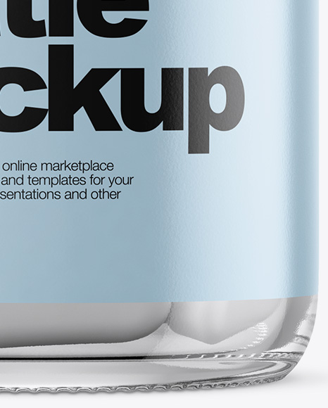 Clear Glass Bottle With White Pills Mockup PSD #1