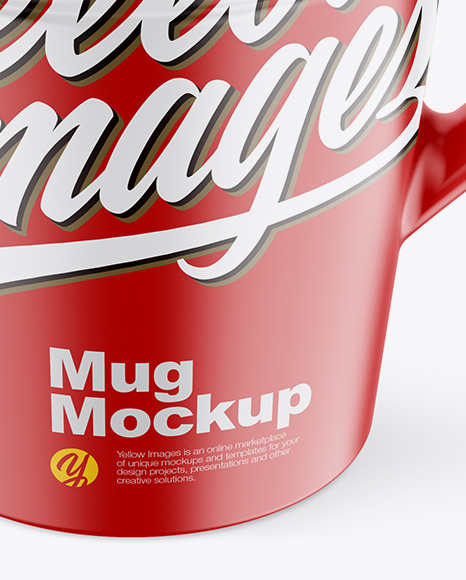 Download Matte Mug w/ Cap Mockup - Front View (High-Angle Shot) in ...