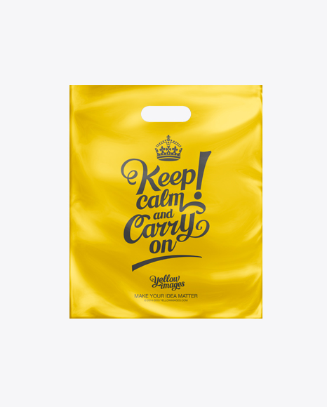 Download White Patch Handle Plastic Carrier Bag In Bag Sack Mockups On Yellow Images Object Mockups PSD Mockup Templates