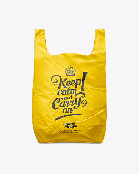 Download White Plastic Carrier Bag In Bag Sack Mockups On Yellow Images Object Mockups PSD Mockup Templates