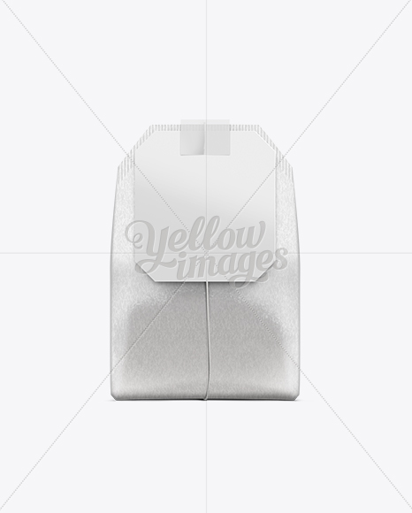 Download Tea Bag With Label In Bag Sack Mockups On Yellow Images Object Mockups