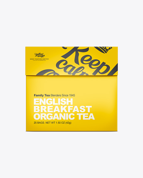 Download Tea Box in Box Mockups on Yellow Images Object Mockups