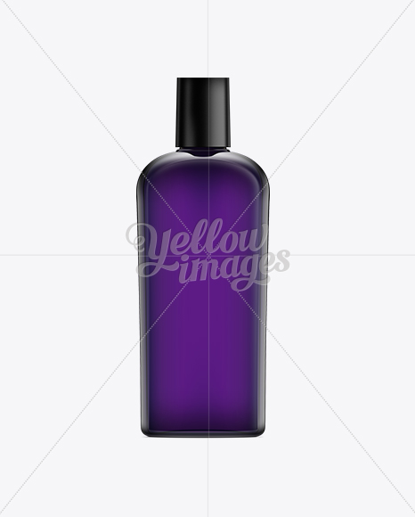 Download Brown Cosmetic Bottle With Black Cap 250ml In Bottle Mockups On Yellow Images Object Mockups