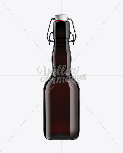 Black Amber Bottle with Swing Top Closure 330ml - Free Download Images