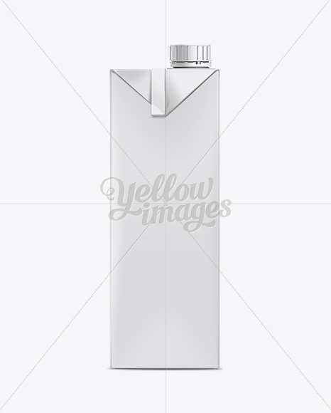 1L Milk Carton with Screw Cap Mock-up