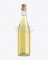 Download Clear Glass Lambrusco Bottle w/ White Wine Mockup in Bottle Mockups on Yellow Images Object Mockups