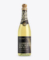 Clear Glass Lambrusco Bottle w/ White Wine Mockup on Yellow Images